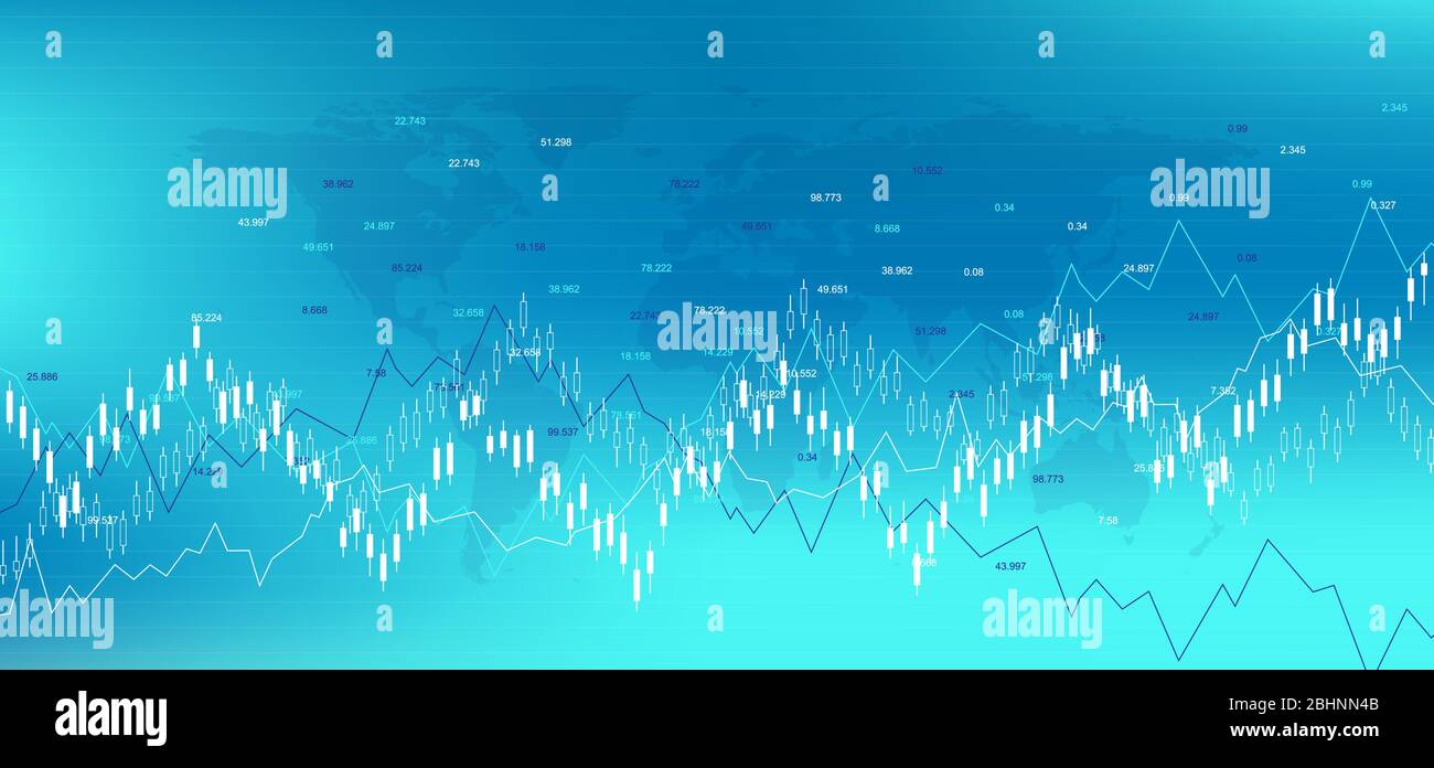 Hintergrund der Forex-Börse. Finanzielle Web Banner Vorlage für Forex  Trading Diagramm. Forex Trading Indikatoren auf weißem Hintergrund  Stock-Vektorgrafik - Alamy