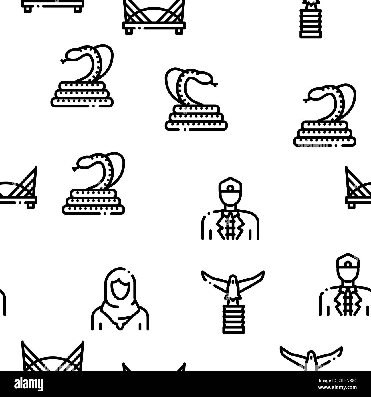 Malaysia National Nahtloses Muster Vektor Stock Vektor