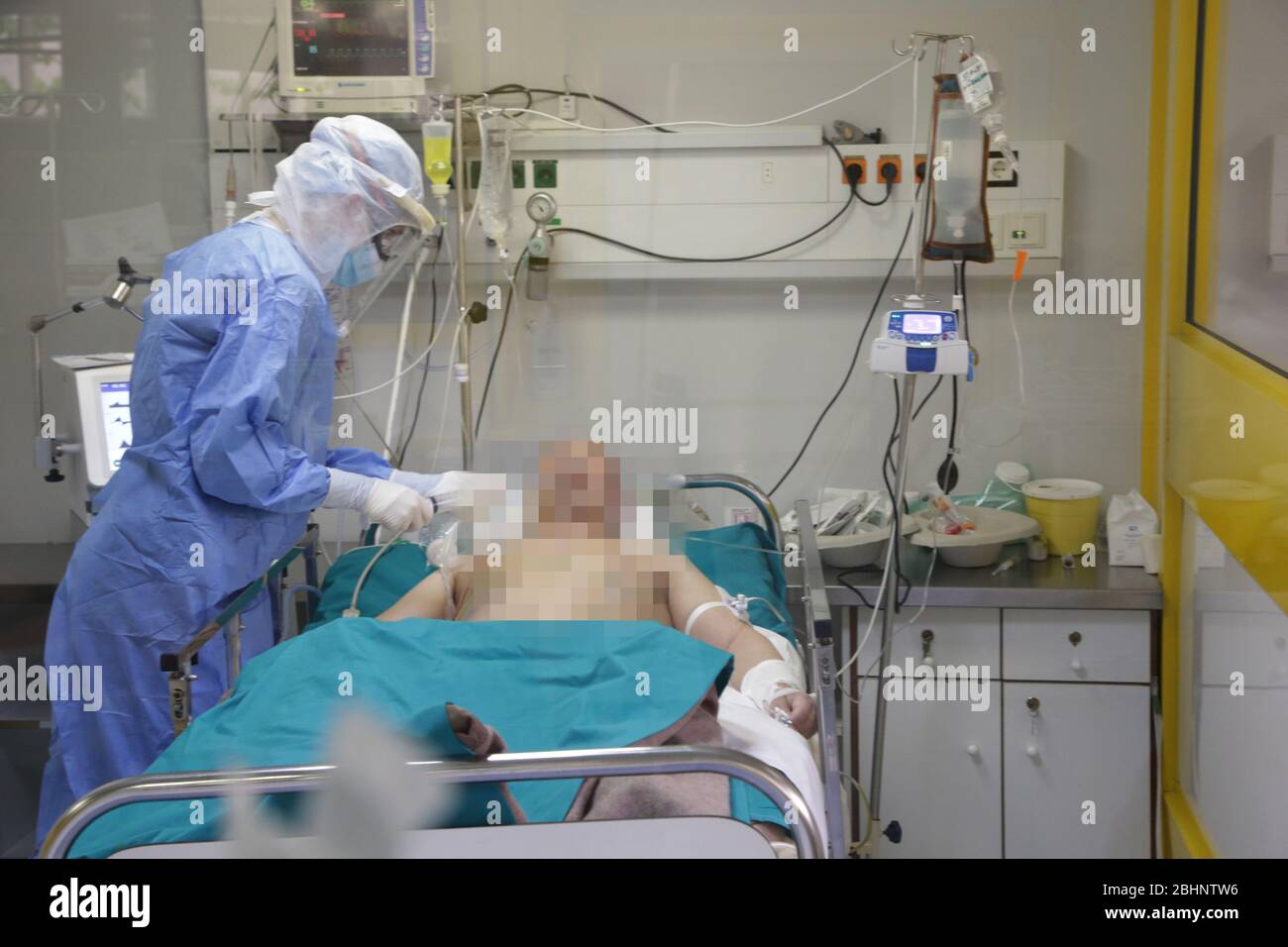Athen, Griechenland, Intensivstation Krankenhaus Stockfoto