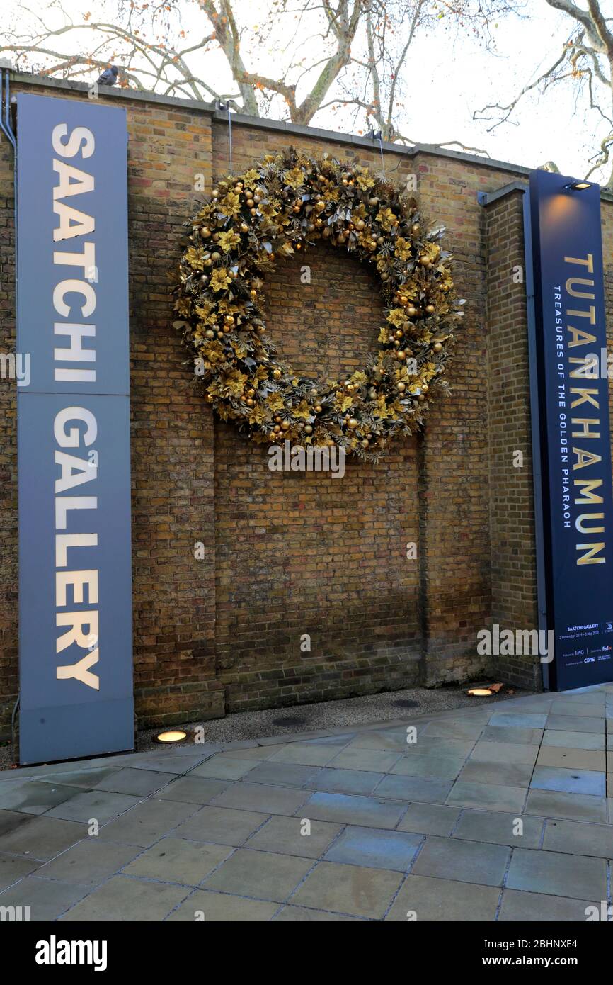 Tutanchamun Schätze des Goldenen Pharaos Ausstellungen in der Saatchi Gallery, Duke of Yorks Square, King's Road, Chelsea, London, England Stockfoto