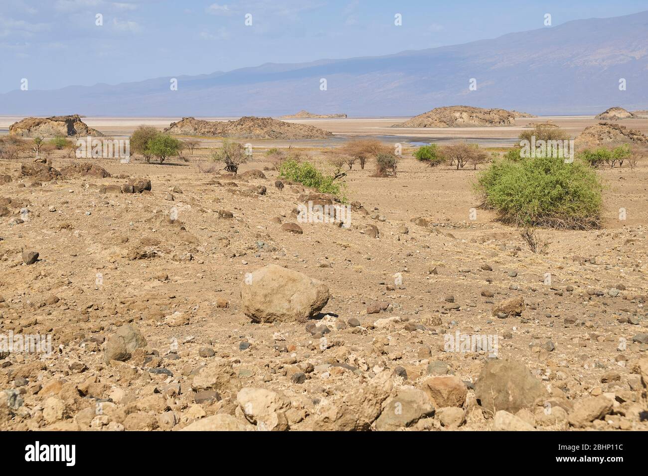 Ausgetrockneter Natron-See bei Engaresero (Nordtansania) Stockfoto