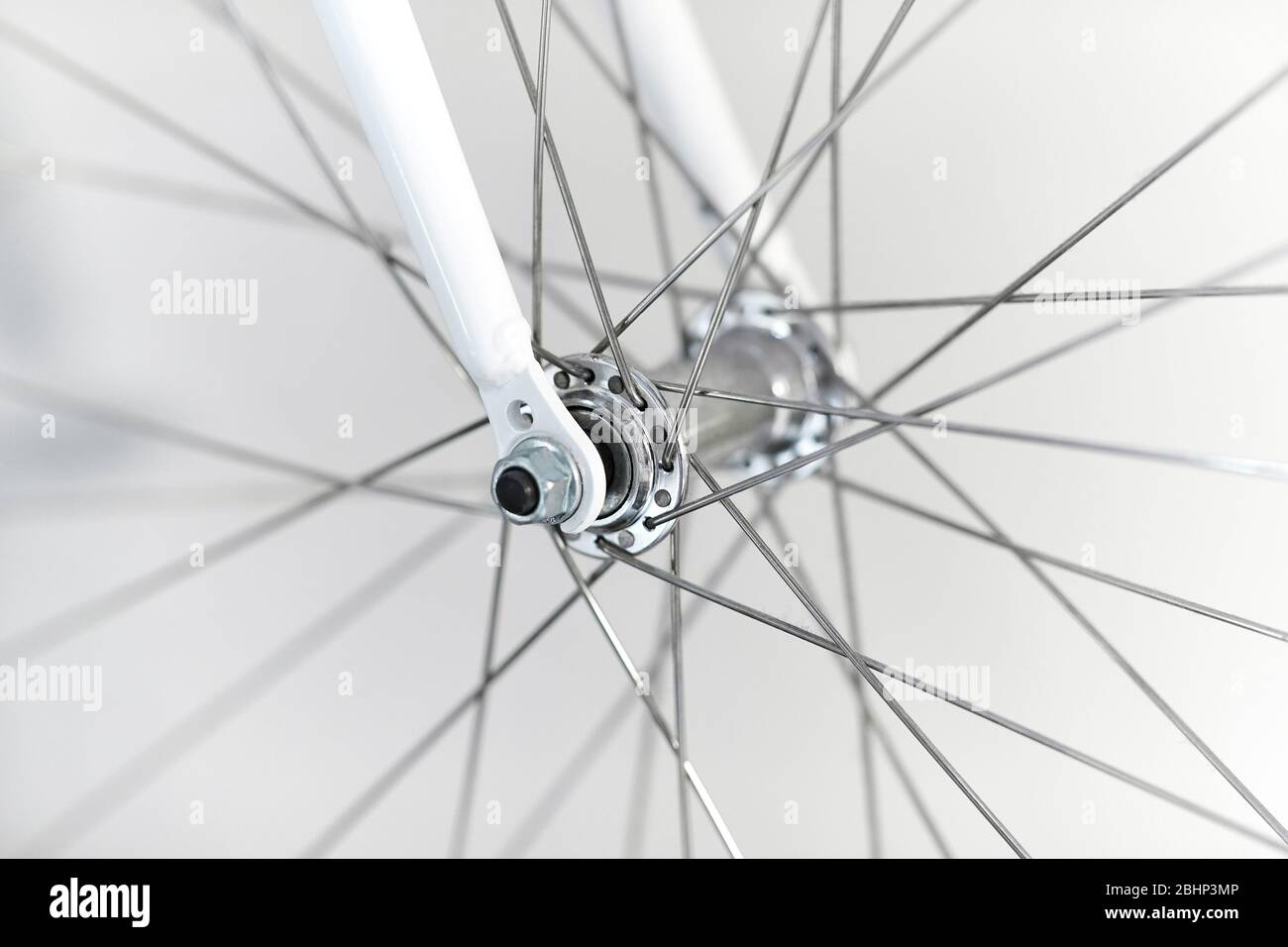 Fahrrad Detail in einer Garage Stockfoto