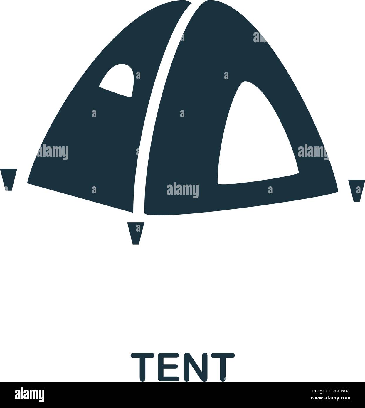 Zelt-Symbol. Einfache Illustration aus der Urlaubskollektion. Creative Tent Icon für Web-Design, Vorlagen, Infografiken und vieles mehr Stock Vektor