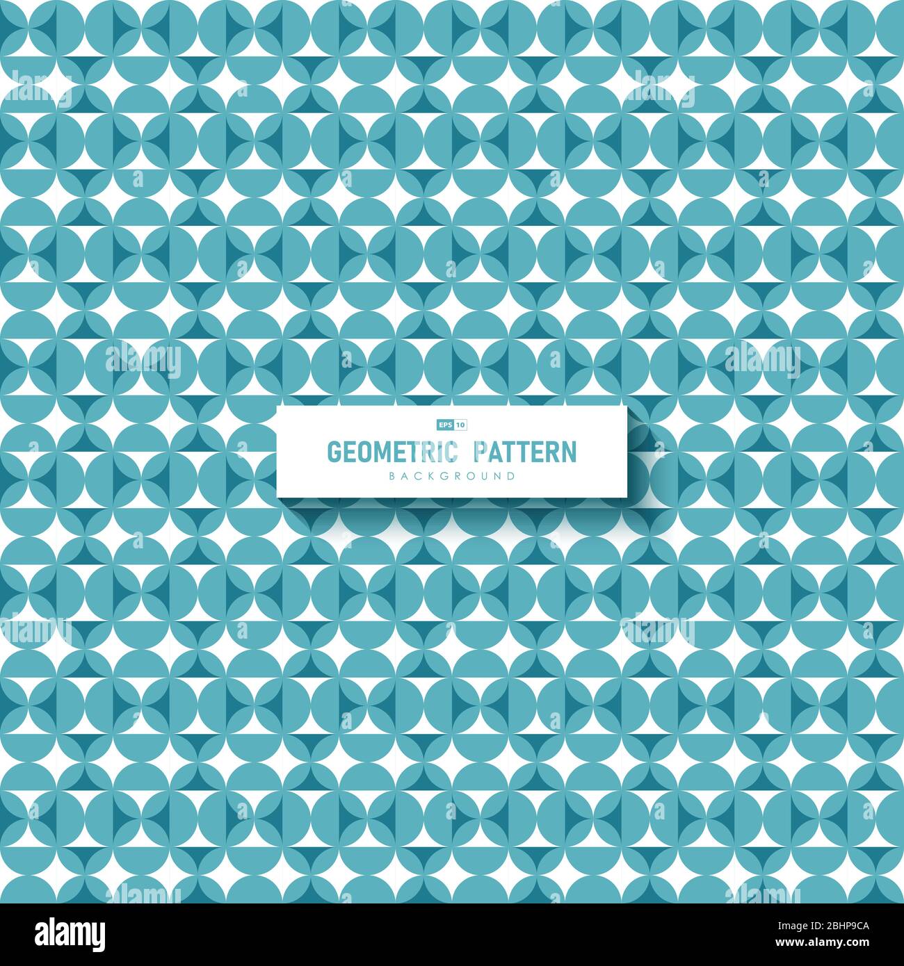 Abstrakt geometrische blau von minimalen Kreis Muster Design Kunstwerk Hintergrund. Verwenden Sie für Anzeige, Poster, Bildmaterial, Vorlagendesign, Druck. Illustration Vektor Stock Vektor