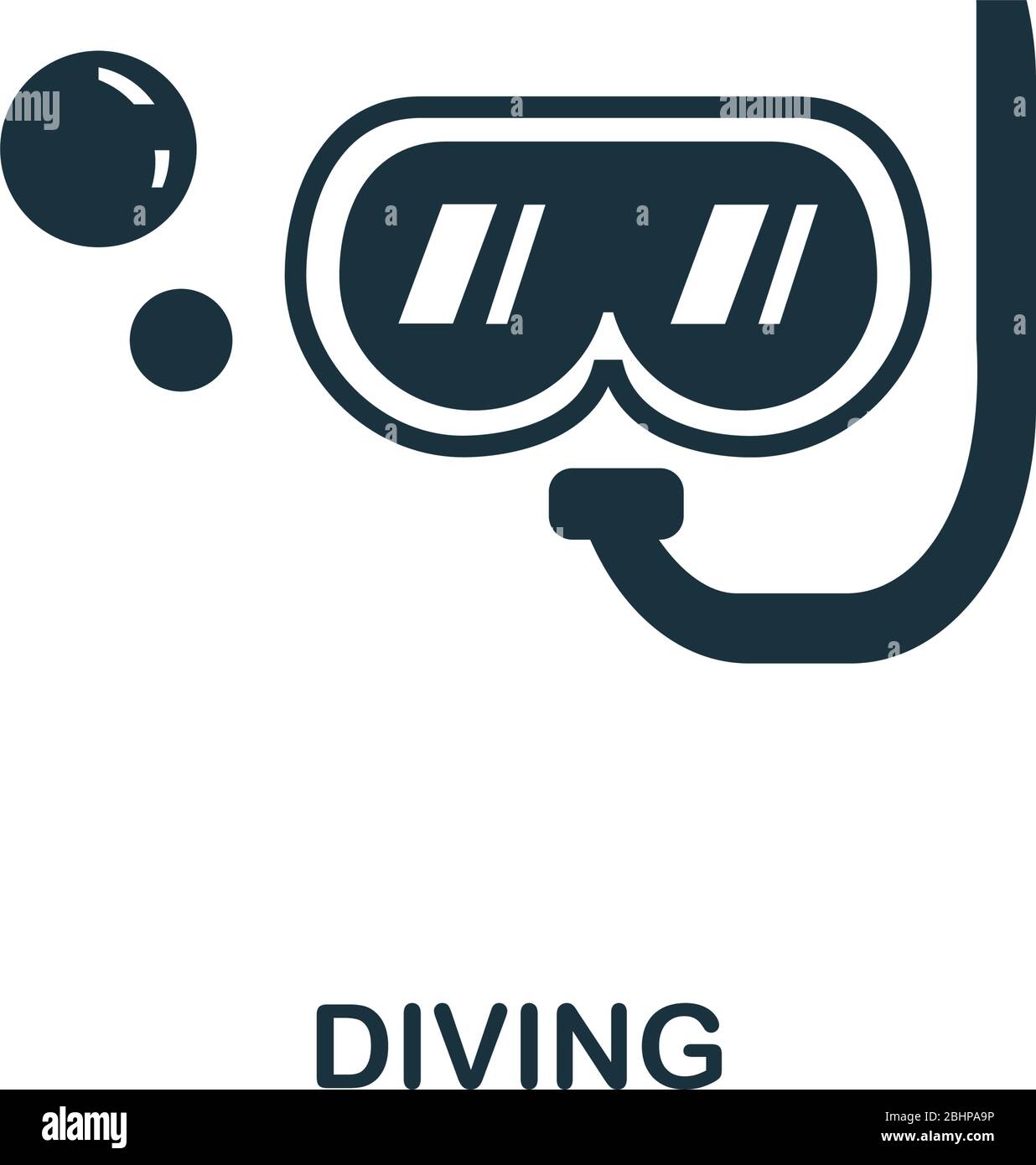 Symbol Tauchen. Einfache Illustration aus der Urlaubskollektion. Creative Diving Icon für Web-Design, Vorlagen, Infografiken und vieles mehr Stock Vektor