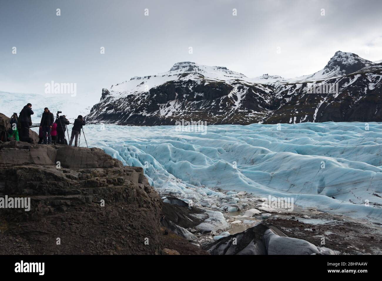 Das Skaftafell Ende des Vatnajökull Gletschers, Island Stockfoto