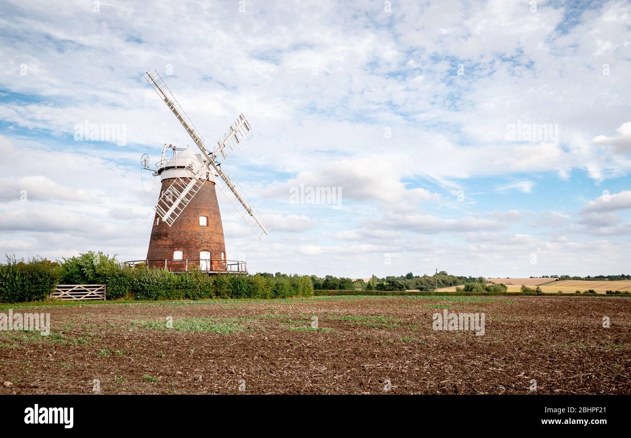 Thaxted Windmill, Essex, England. Blick auf eine traditionelle alte Windmühle in der englischen Landschaft. Stockfoto