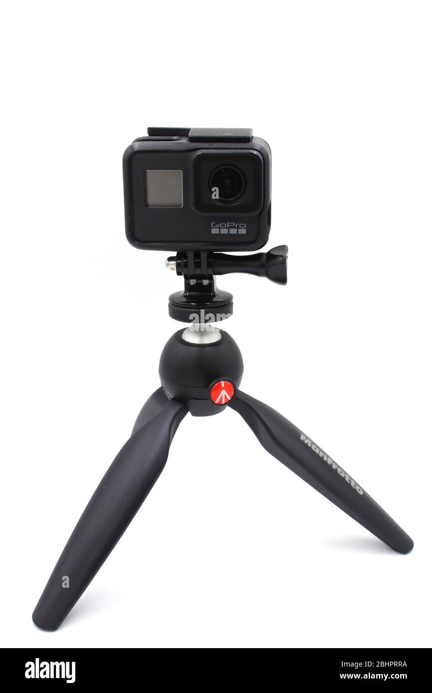 Go Pro Kamera auf Mini-Stativ Stockfoto