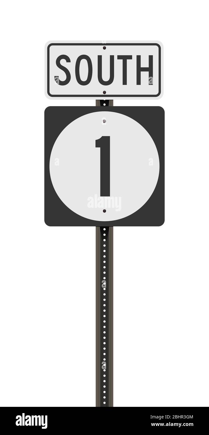 Vektorgrafik des Mississippi State Highway Straßenschild auf Metallpfosten Stock Vektor