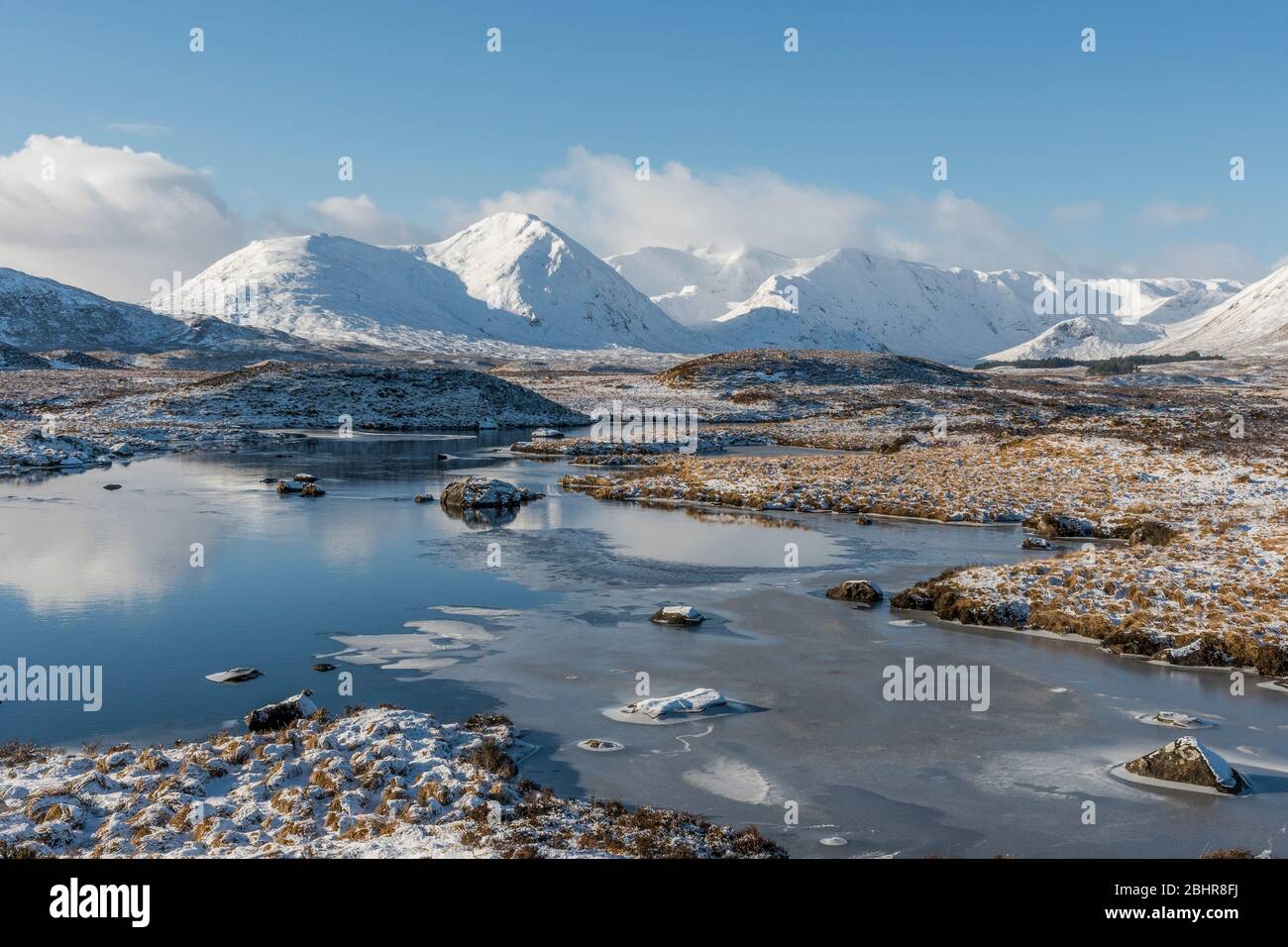 Black Mount, Rannoch Moor, Argyll, im Winter Stockfoto