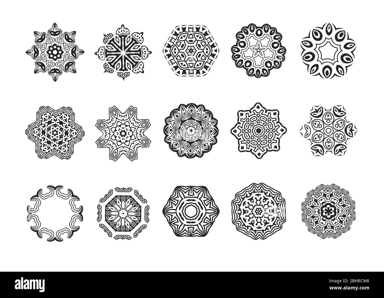 Mandala runde Ornament. Vintage dekorative Elemente.Kreismuster von traditionellen Motiven und antiken orientalischen Ornamenten Stockfoto