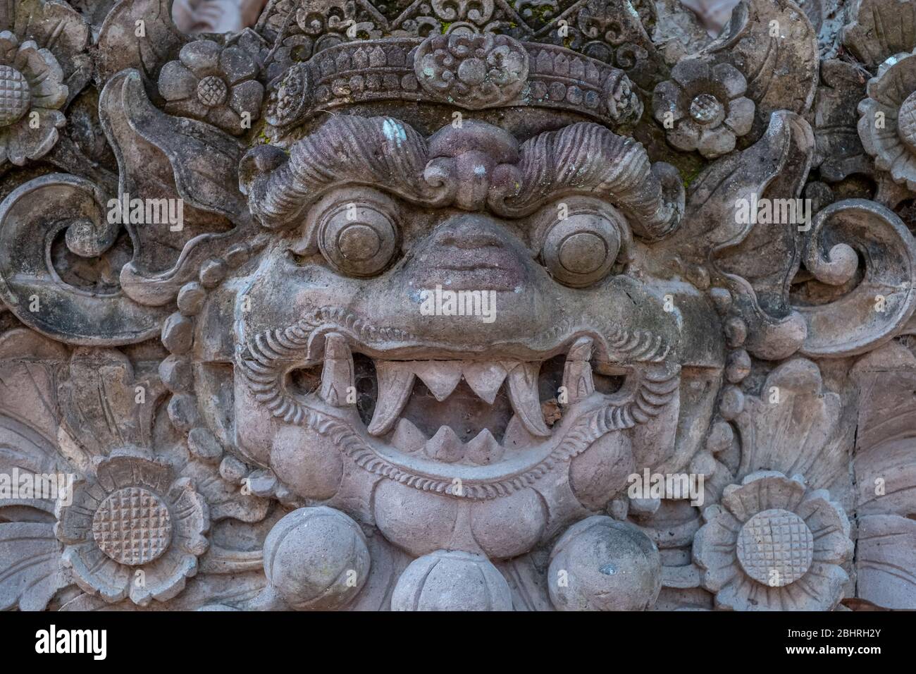 Gott des Hinduismus Skulptur Figuren im 'Pura Dalem' Hindu Tempel in Ubud, Bali Stockfoto