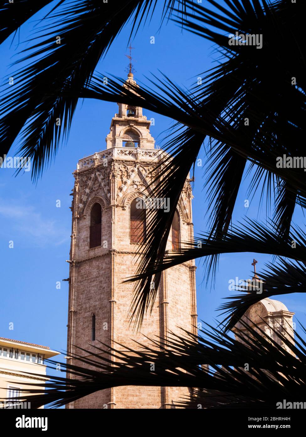 Campanario Torre del Miguelete de la catedral de Valencia. Comunidad Valenciana. España Stockfoto