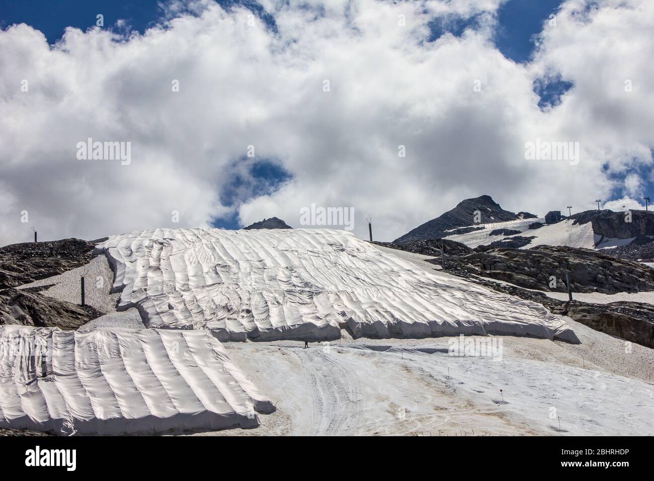 Blick auf den Hintertuxer Gletscher im Sommer, Zillertal, Tirol, Österreich  Stockfotografie - Alamy