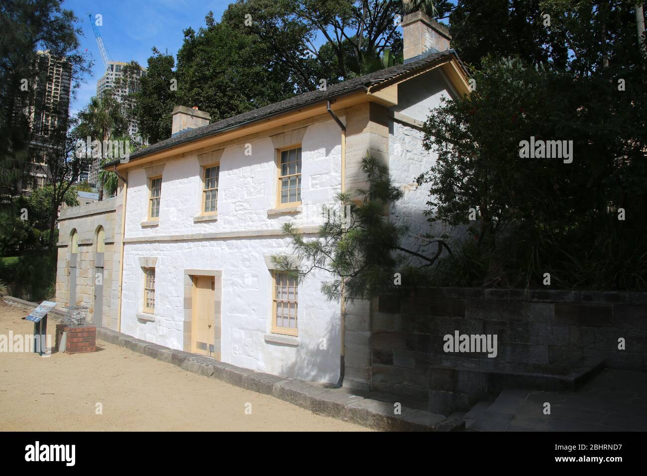 Ältestes Gebäude in Sydney, Cadman's Cottage, NSW, Australien Stockfoto