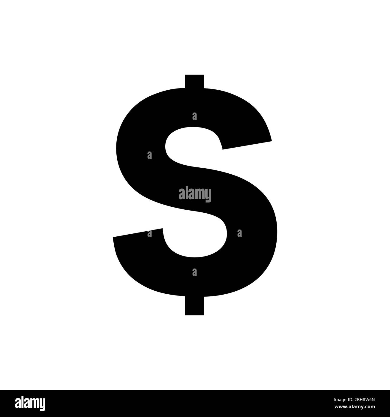 Vektorbild eines flachen, isolierten Symbol-Dollar-Zeichen. Geldwechsel in Dollar. US-Dollar Zeichen Stock Abbildung Stock Vektor