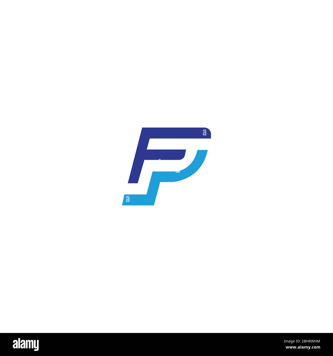 Vorlage für FP-Logo oder PF-Logo-Vektorvorlagen Stock Vektor