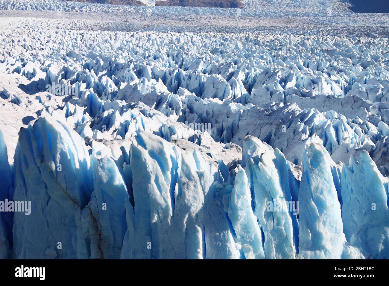 Detailansicht des Gletschers Perito Moreno. Patagonien, Argentinien Stockfoto
