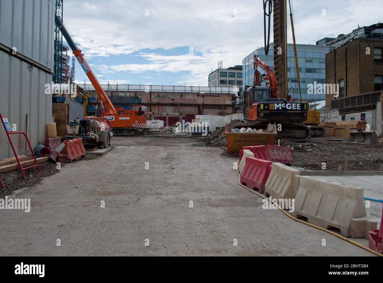 Baustelle auf dem Gelände des ehemaligen Hammersmith Palais, 242 Shepherds Bush Road, London, W6 Stockfoto