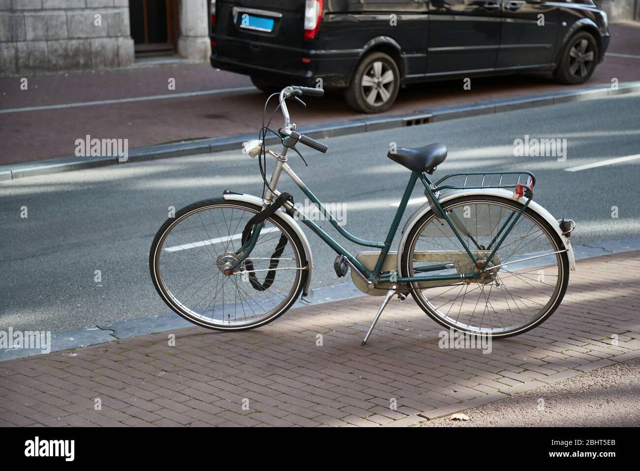 Fahrrad auf ein Quadrat Stockfoto