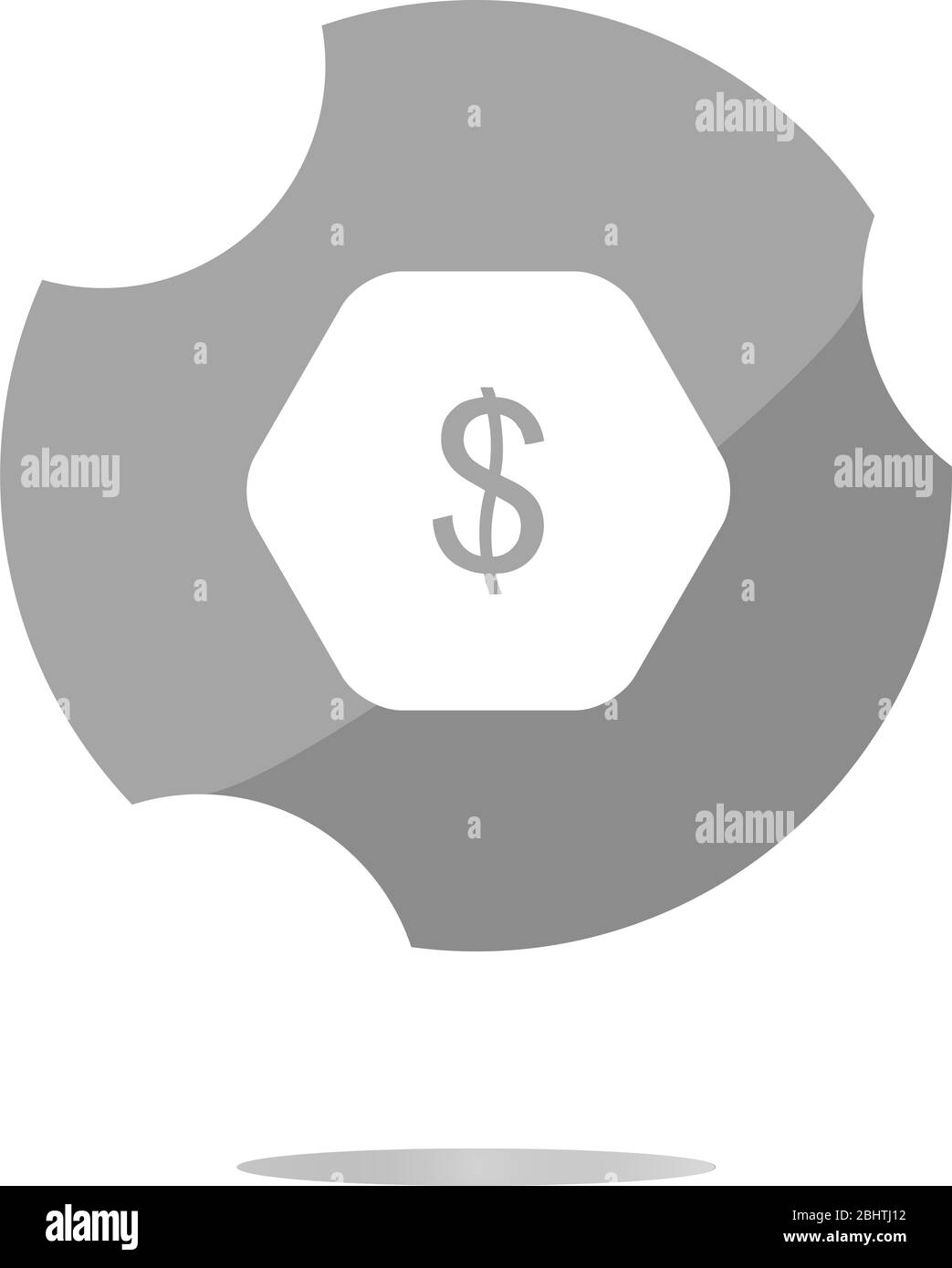 Web-Symbol Cloud mit Dollar Geld Zeichen Stockfoto