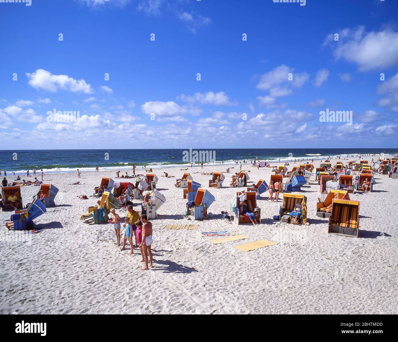 Westerland Beach, Insel Sylt, Mecklenburg-Vorpommern, Bundesrepublik Deutschland Stockfoto