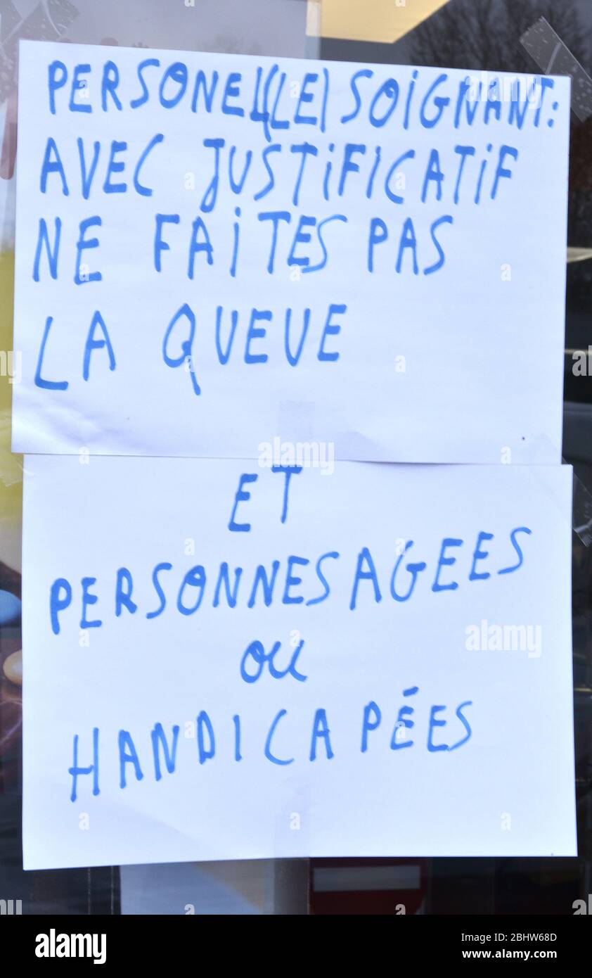 Prioritäten in Geschäften Stockfoto