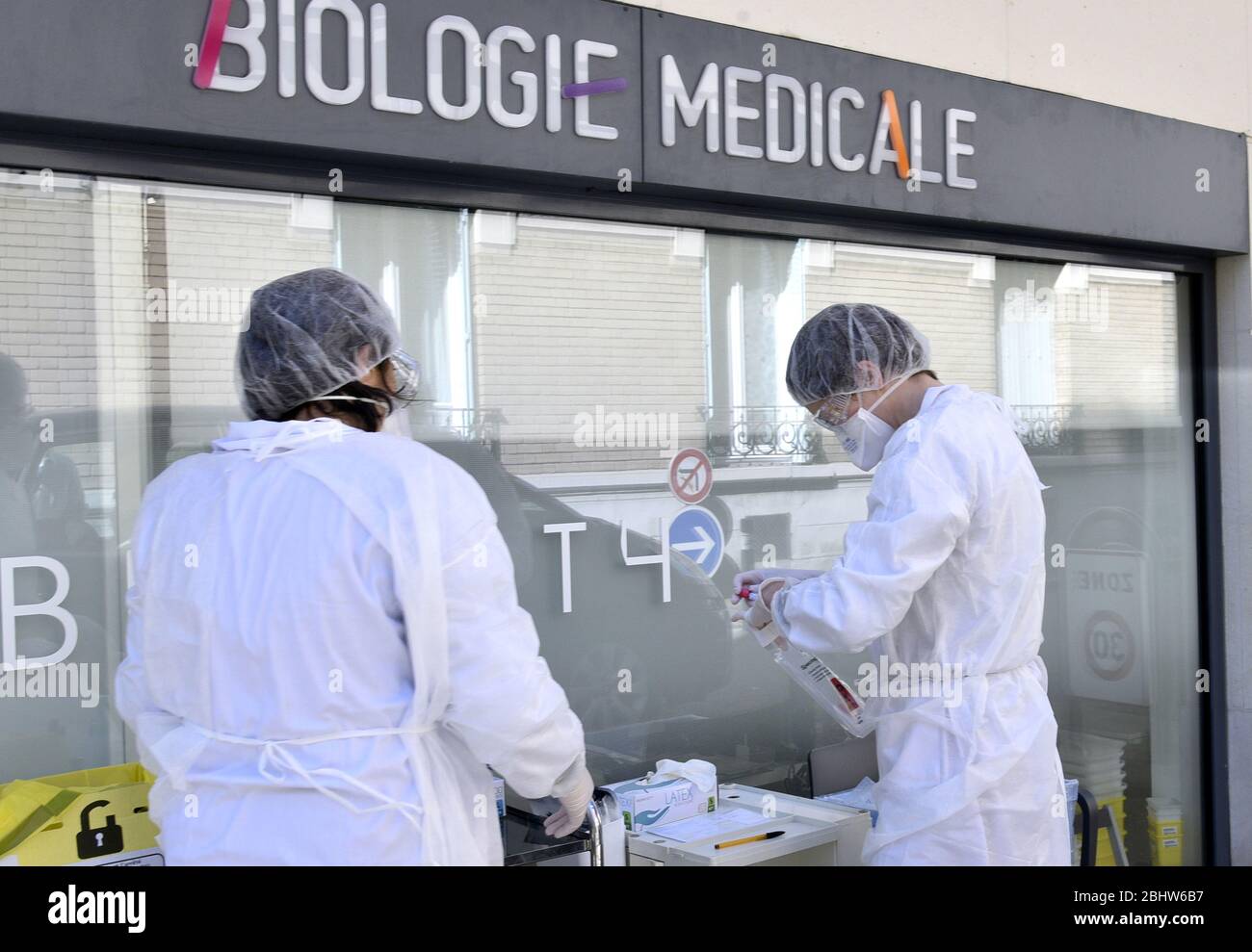 Coronavirus Screening-Test Stockfoto