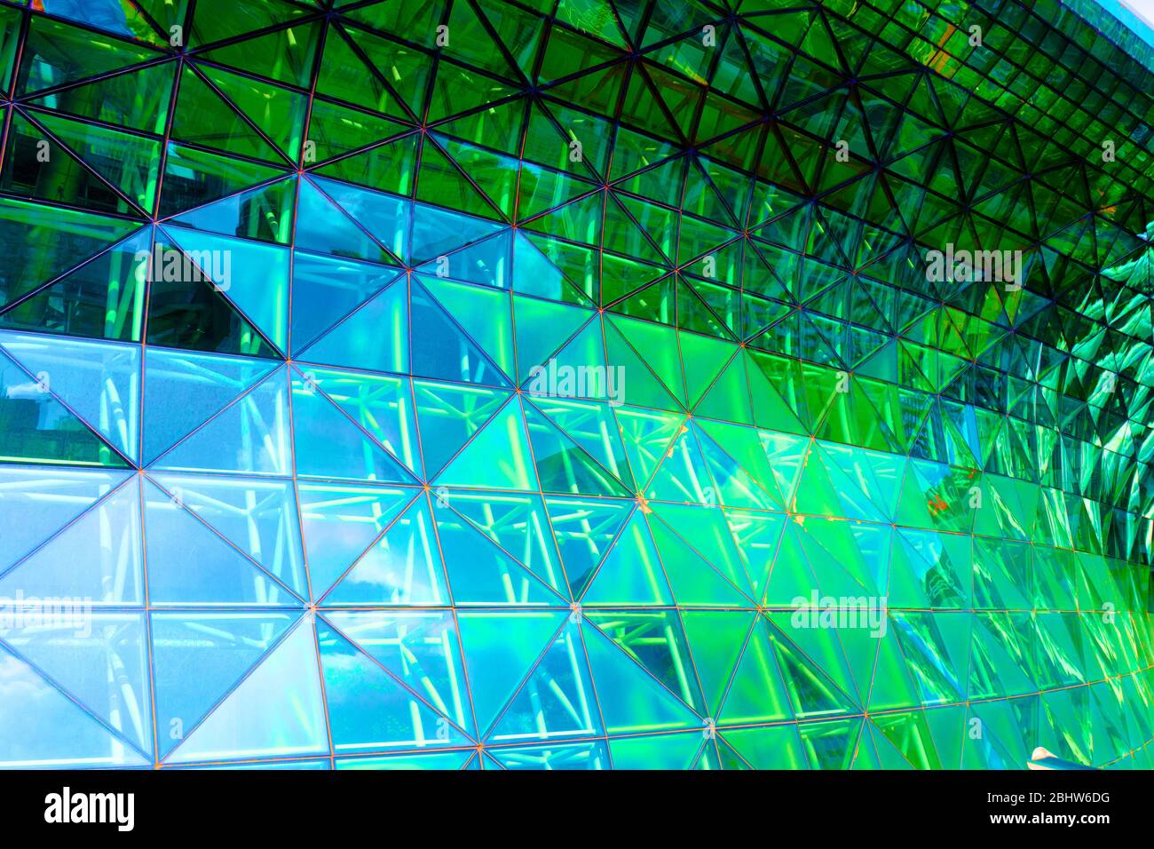 Brille grün getönt Stockfoto