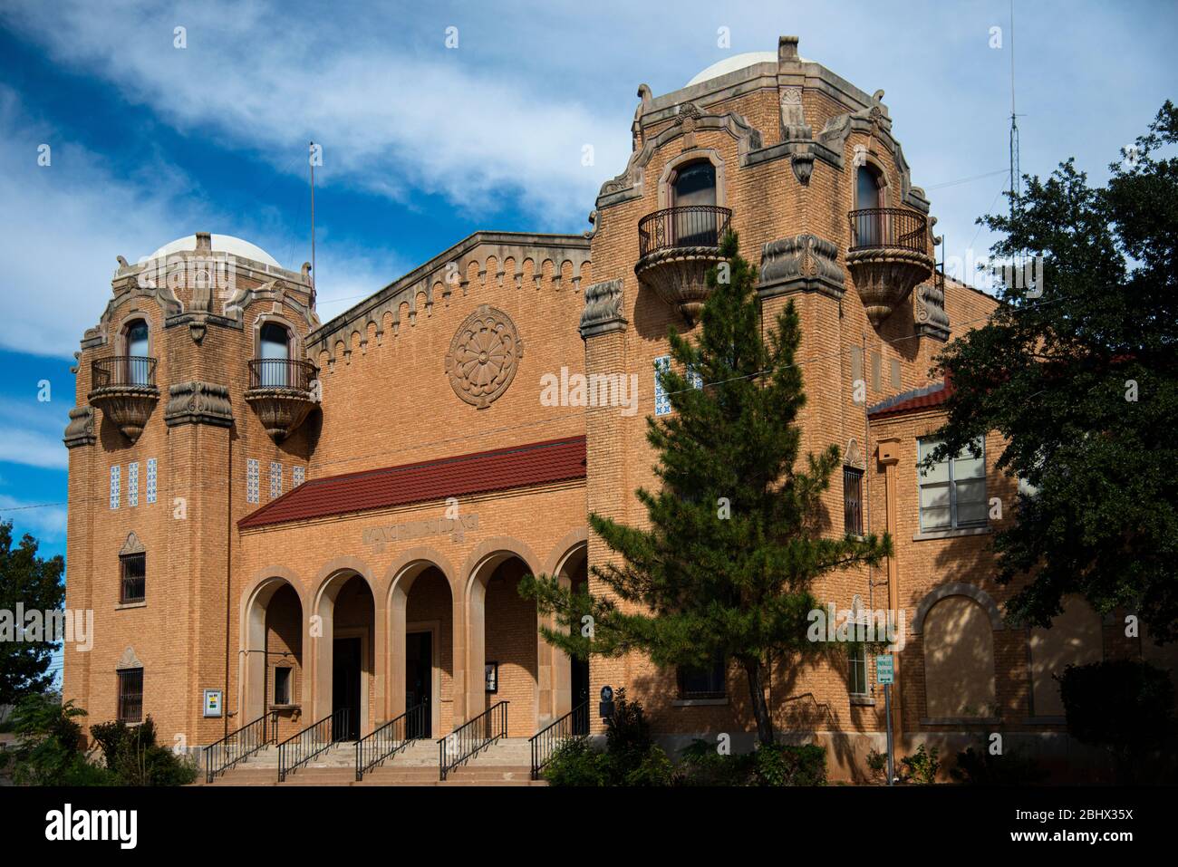 Sweetwater Municipal Auditorium erbaut 1926 in der spanischen Kolonialzeit Revival Stockfoto