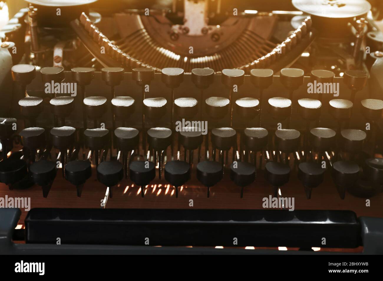 Nahaufnahme der alten Schreibmaschine Stockfoto