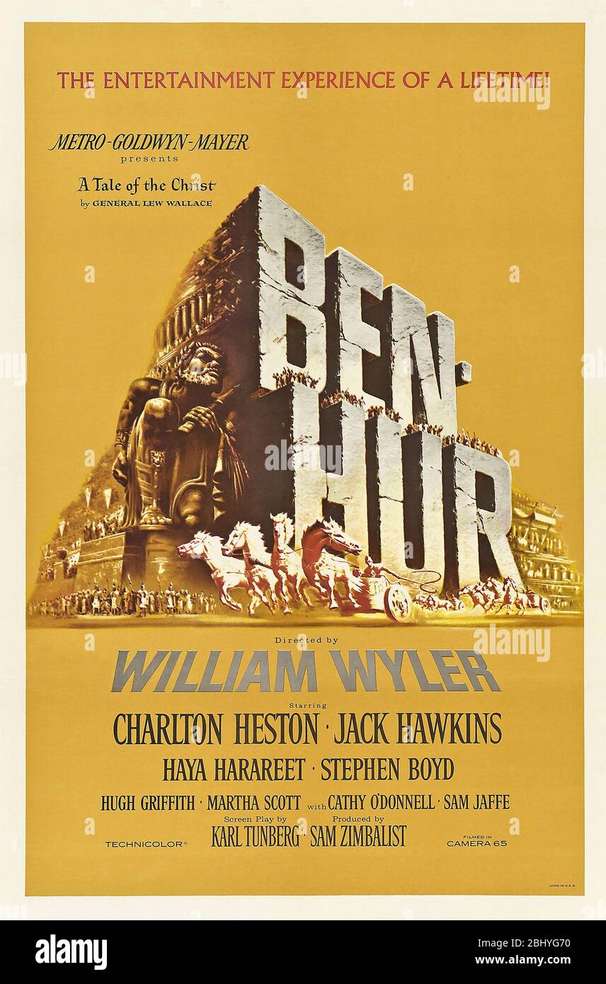 Ben Hur Jahr: 1959 USA Regie: William Wyler Amerikanisches Plakat Stockfoto