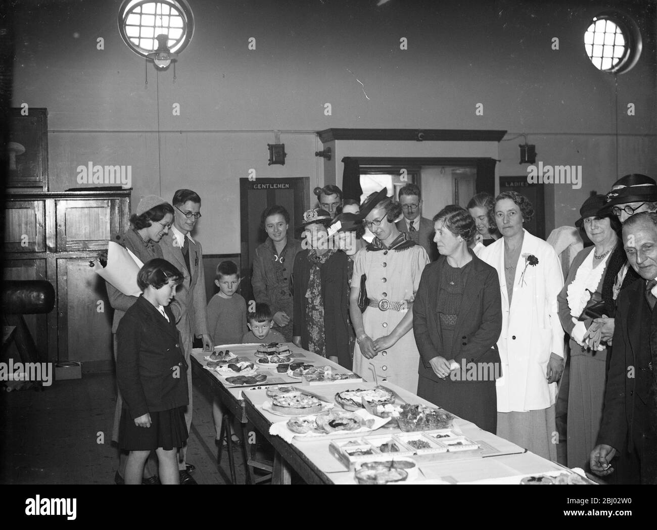Orpington Kochshow . Blick auf die Exponate . - 1937 Stockfoto