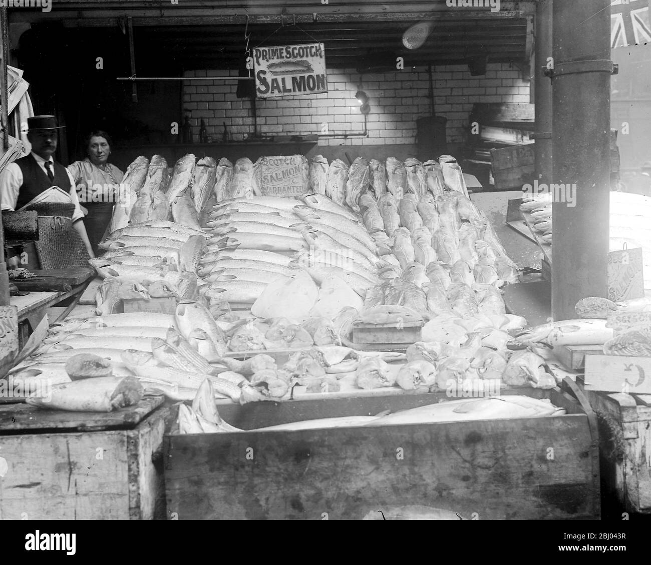Fischstand für Cassell's. - Mai 1917 Stockfoto