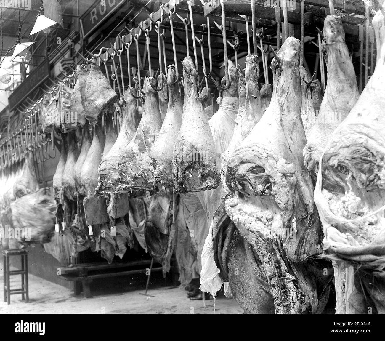 Fleischstand für Cassell's. - Mai 1917 Stockfoto