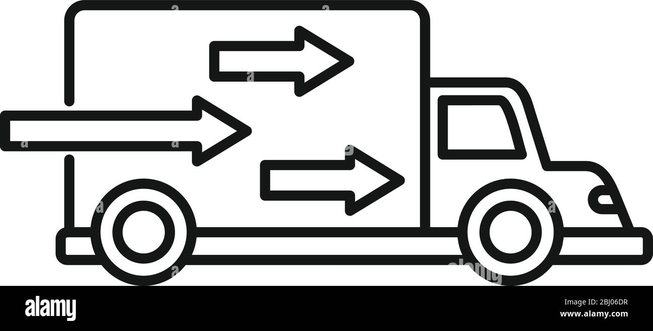 Symbol für kostenlose Expresslieferung. Outline Express kostenlose Lieferung Vektor-Symbol für Web-Design isoliert auf weißem Hintergrund Stock Vektor