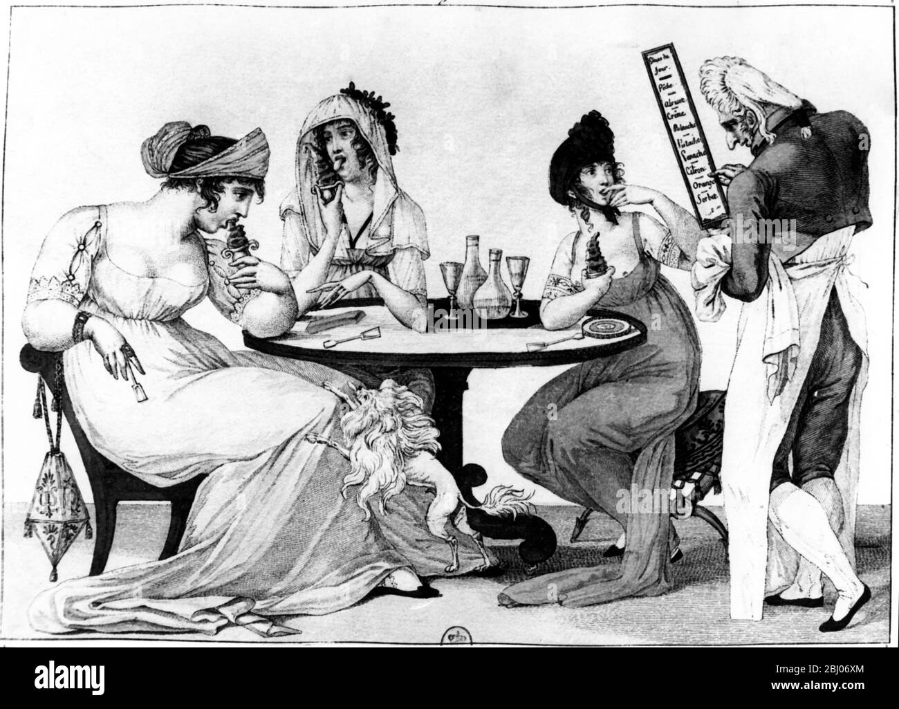 Degustation de Glaces sous l'Empire - Französisches Eis 1827 - Stockfoto