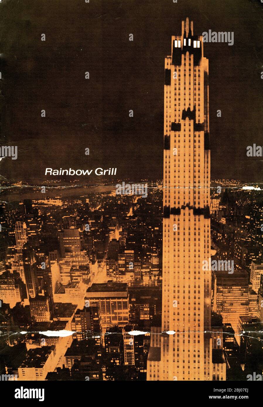 Carrier Collection of Menus - Rainbow Grill - 30 Rockefeller Plaza, New York, NY 10112, USA Stockfoto