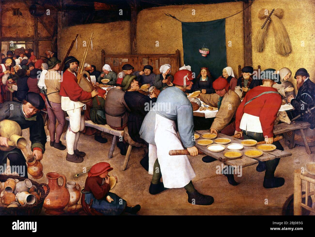 Bauernhochzeit - Pieter Bruegel 1568 - Stockfoto