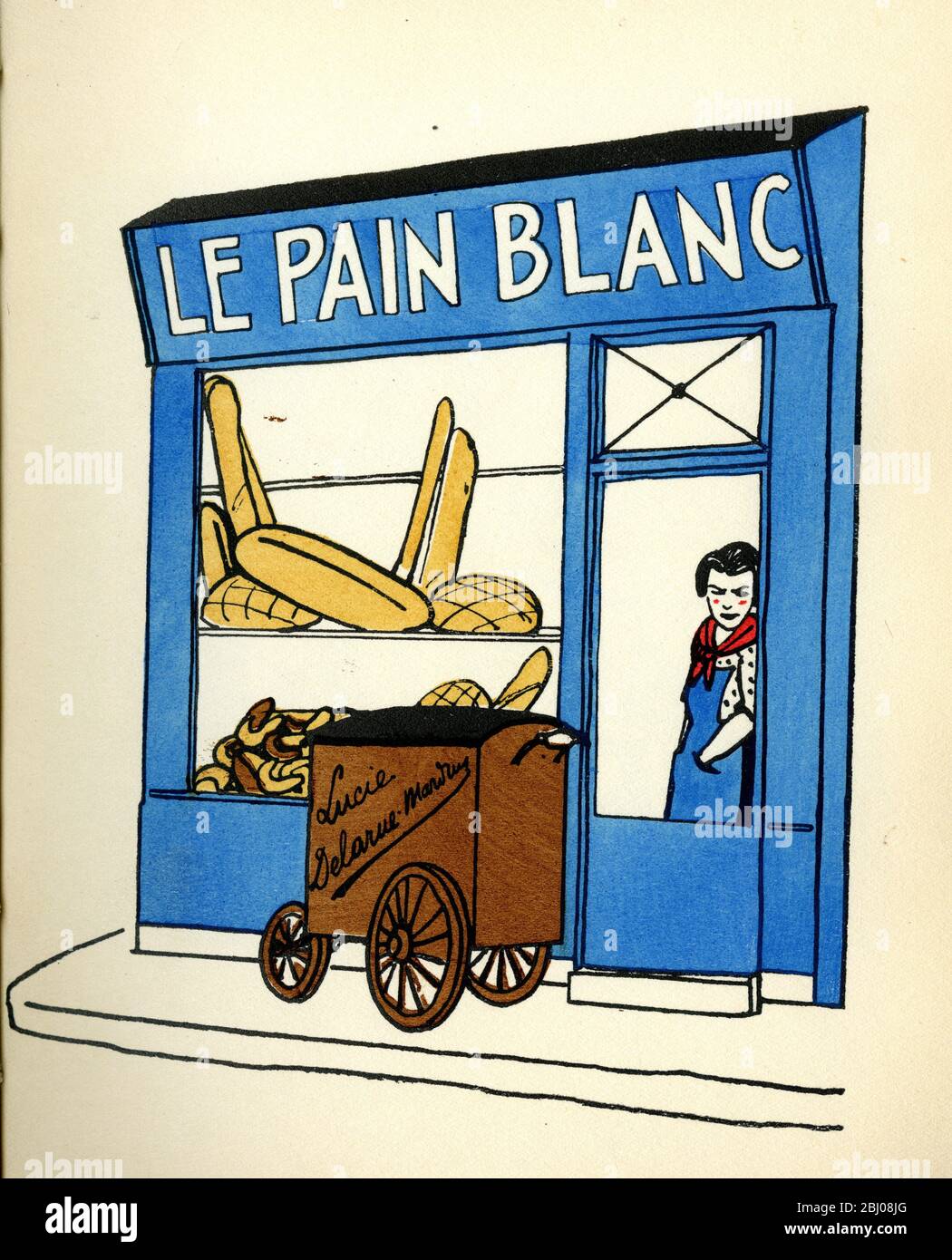 Lucie Delarue-Mardrus - Illustration von Henri Guilac um 1925 Stockfoto