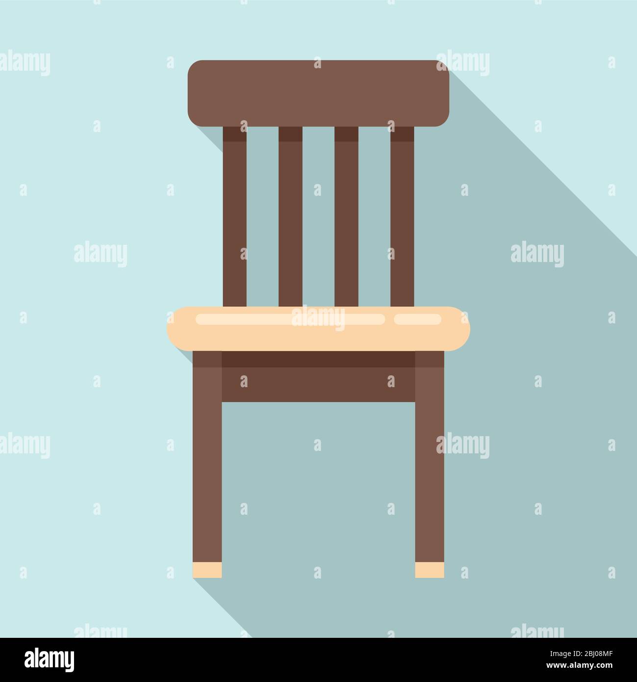 Klassische Stuhl-Ikone aus Holz. Flache Illustration von Holz klassischen Stuhl Vektor-Symbol für Web-Design Stock Vektor