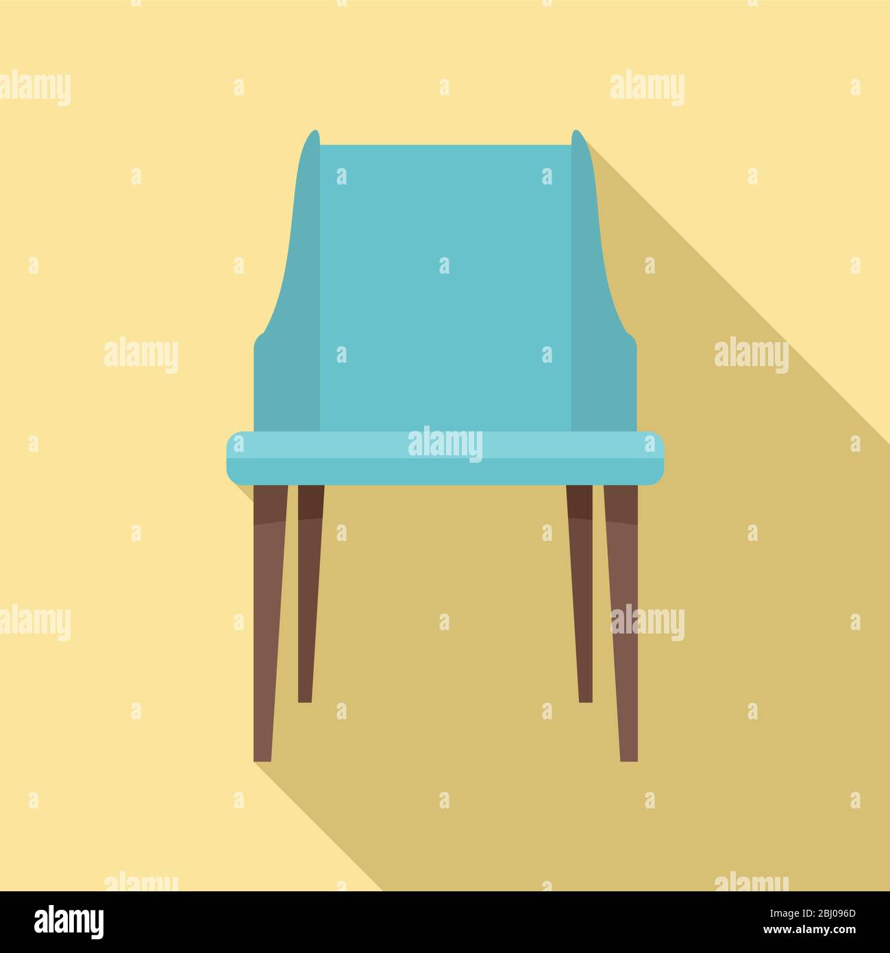 Symbol für Stuhl aus Holz und Kunststoff. Flache Illustration von Holz Kunststoff Stuhl Vektor-Symbol für Web-Design Stock Vektor