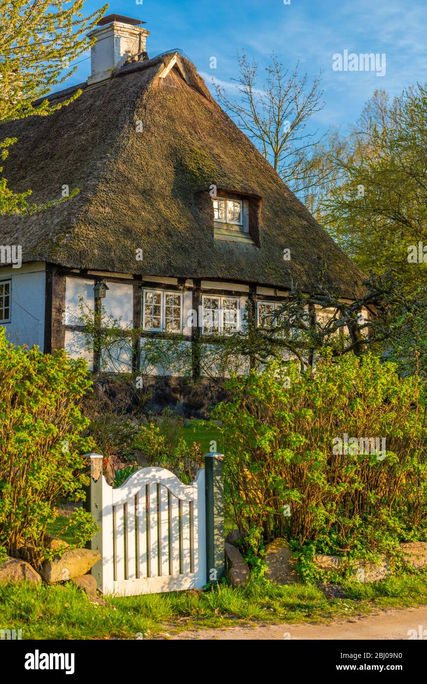 Idyllisches Dorf Sieseby am Schlei Fjord, Gemeinde Thumby, Landschaft Schwansen, Schleswig-Holstein, Norddeutschland, Cenral Europe, Stockfoto