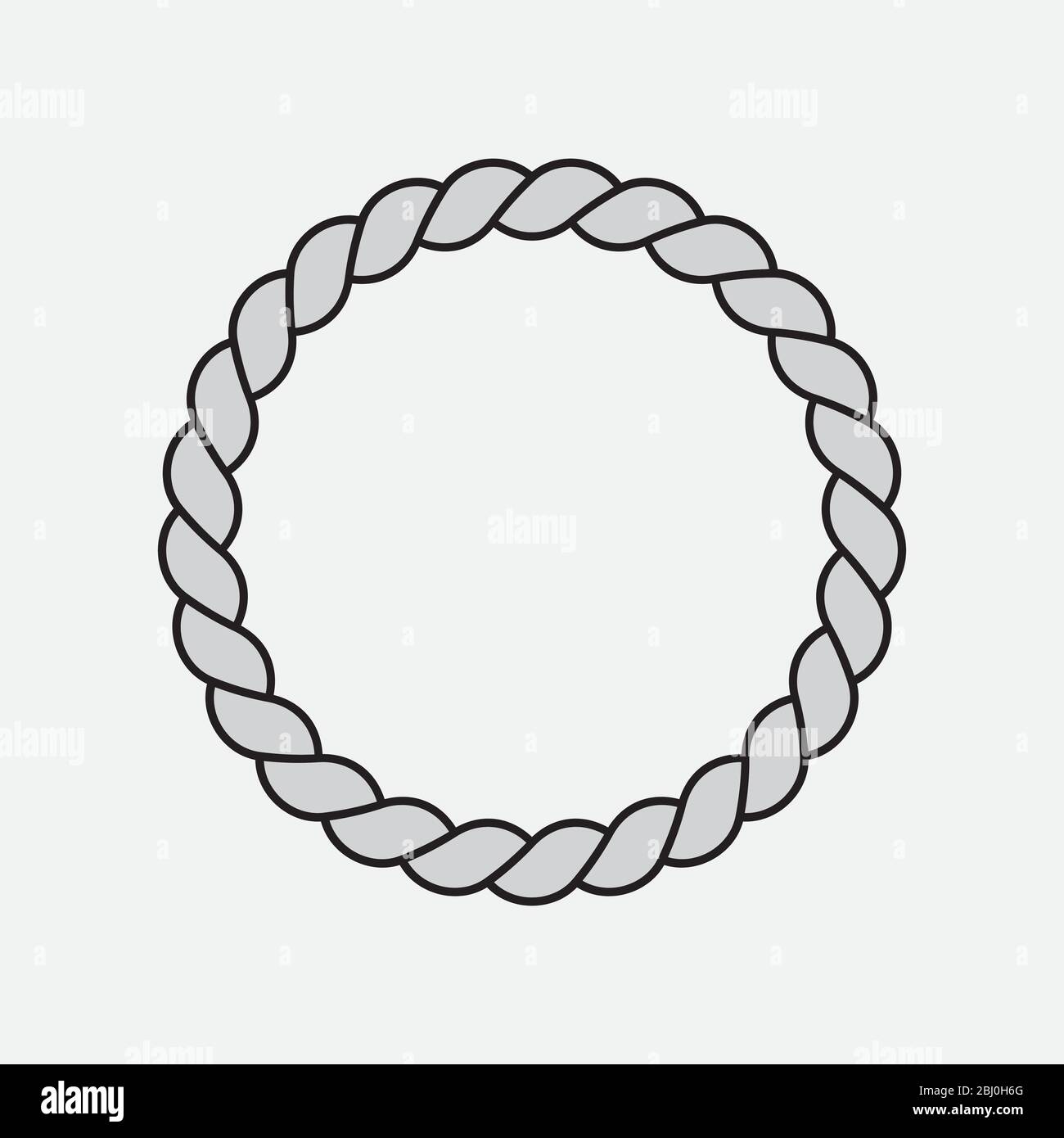 Vektor-Symbol Illustration Design von Kreis Seil Symbol auf weißem  Hintergrund, Kreis Seil Form Zeichen mit abstrakten Linienmuster  Stock-Vektorgrafik - Alamy