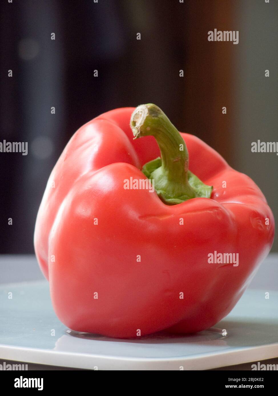Ganze glänzende rote Paprika - Stockfoto