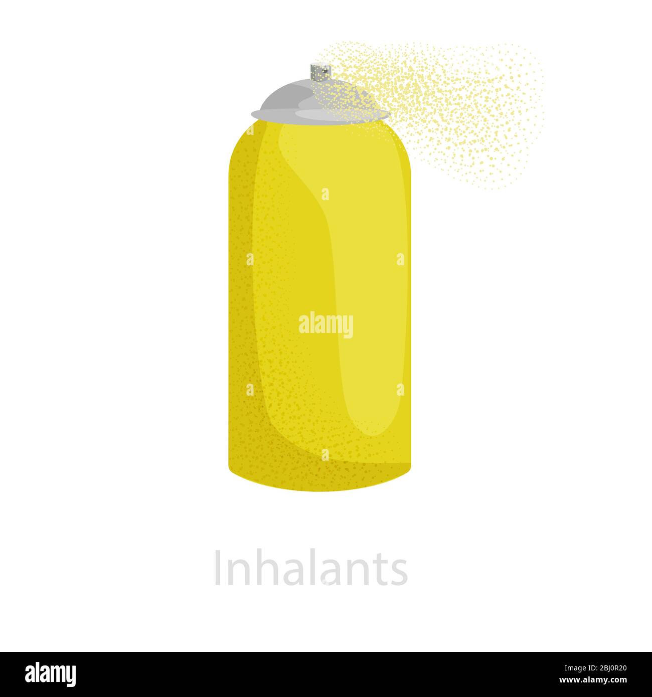 Spray-Inhalator zum Einatmen von medizinischen und narkotischen Substanzen Stock Vektor