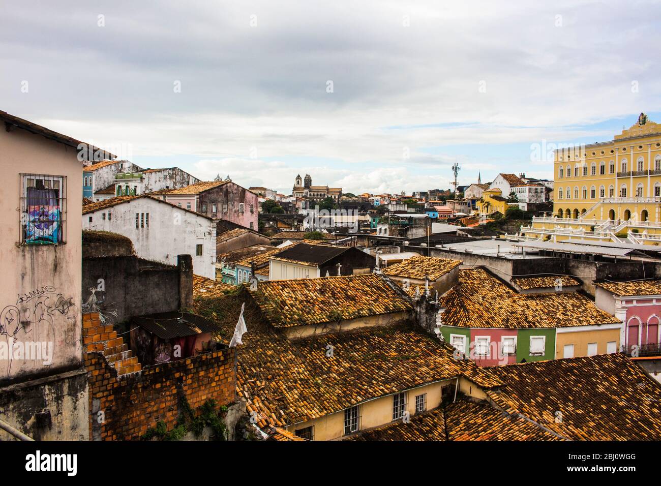 Häuser, Pelourinho, Salvador de Bahia, Brasilien Stockfoto