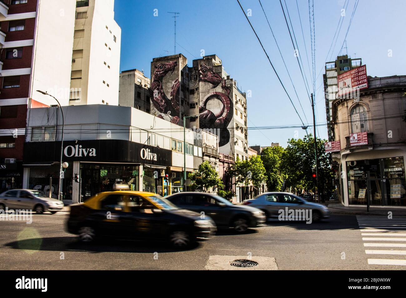 Drachengraffti in Buenos Aires, Argentinien Stockfoto