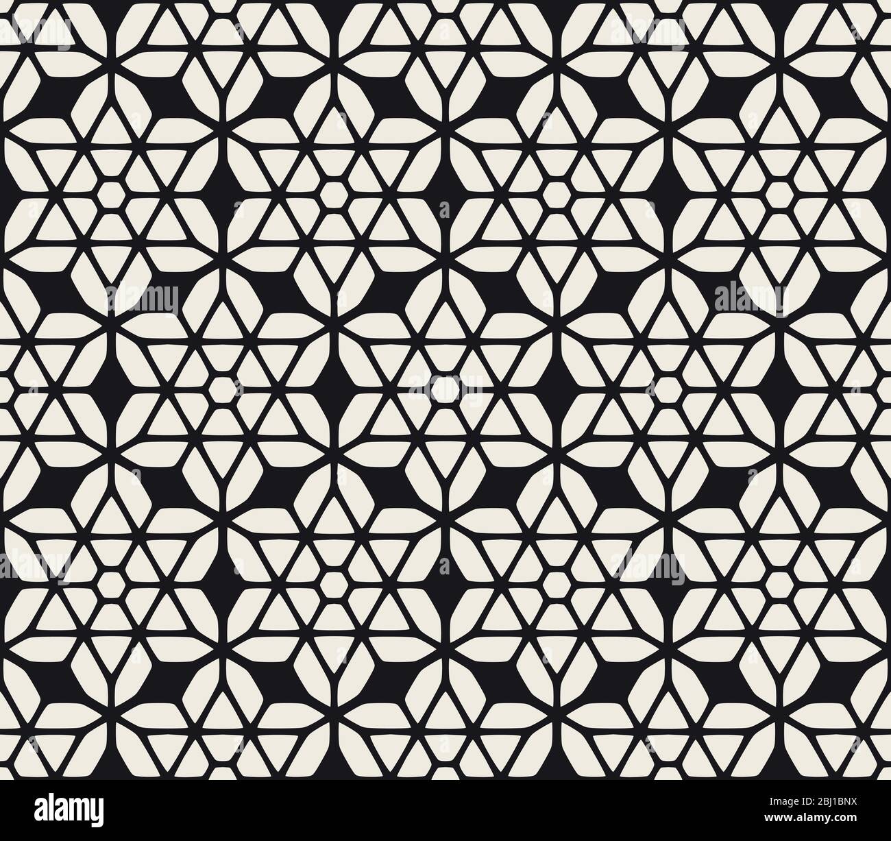 Vektor-Nahtloses Muster. Moderne, stilvolle abstrakte Textur. Wiederholen geometrische Blütenblätter Formen Gitter Stock Vektor