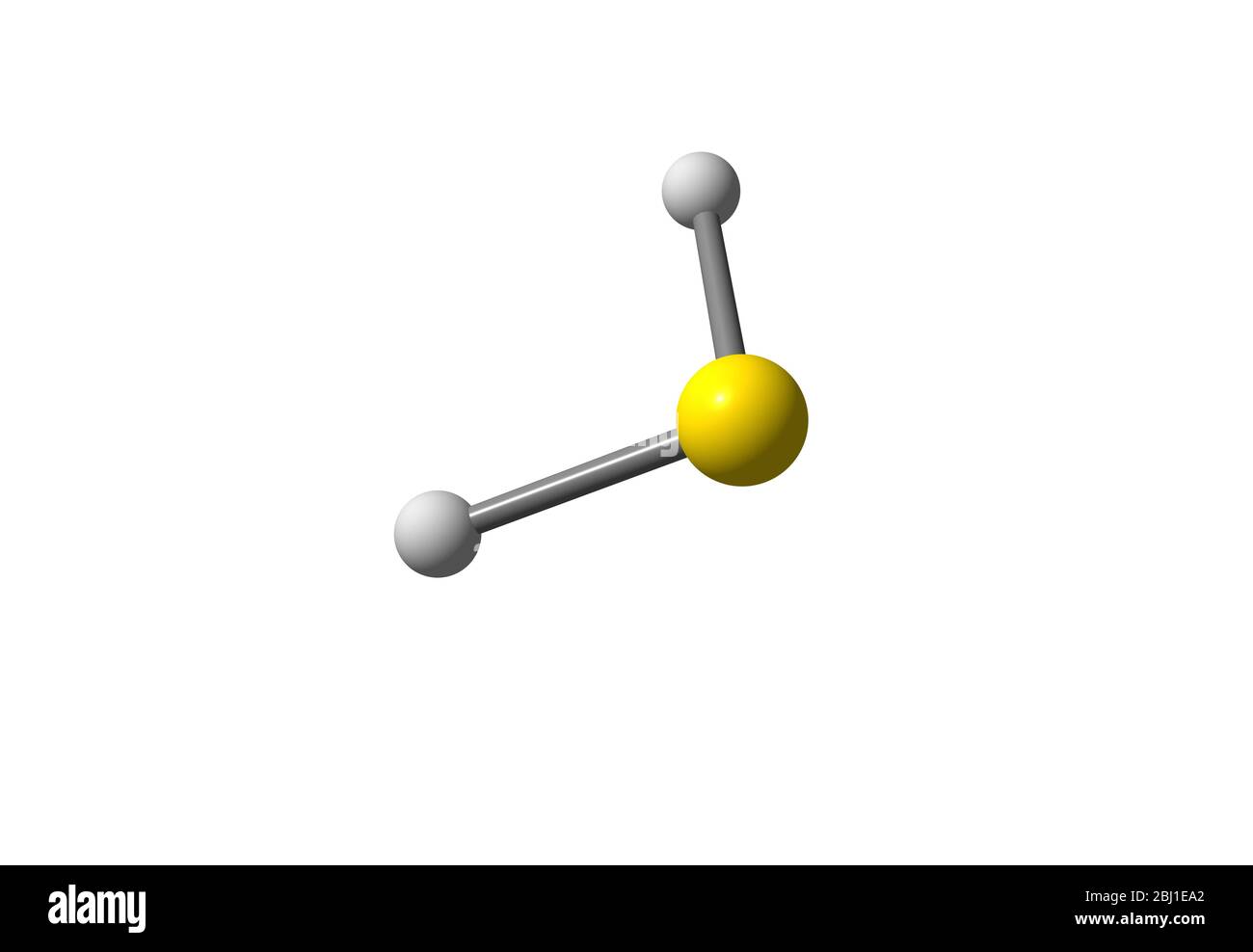 Schwefelwasserstoff ist die chemische Verbindung mit der Formel H2S. Es ist ein farbloses Gas mit dem charakteristischen Geruch von faulen Eiern; es ist schwerer Stockfoto